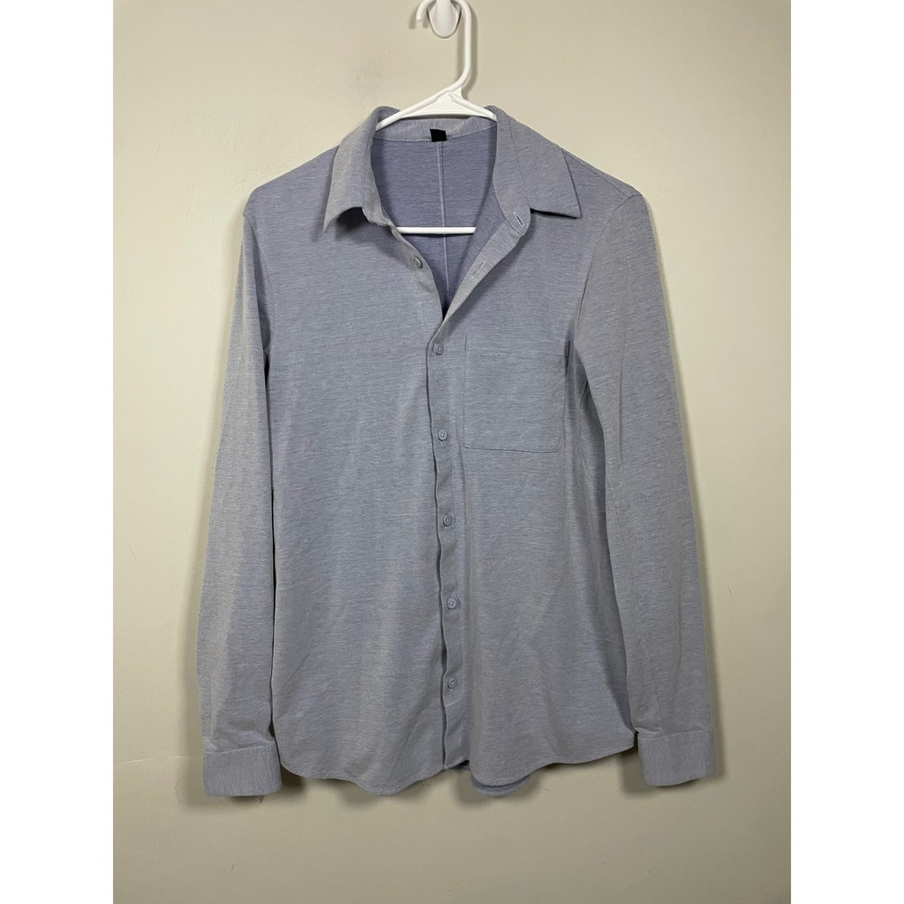 Lululemon Commission Long Sleeve Shirt in Harbor Blue /‎ White Size Small